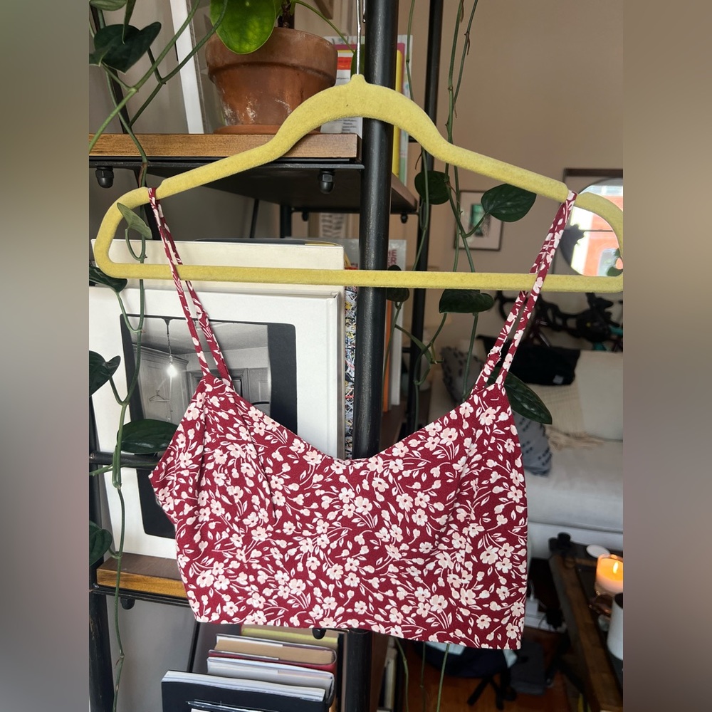 Reformation Red Floral Two-Piece Dress - Picture 5 of 9